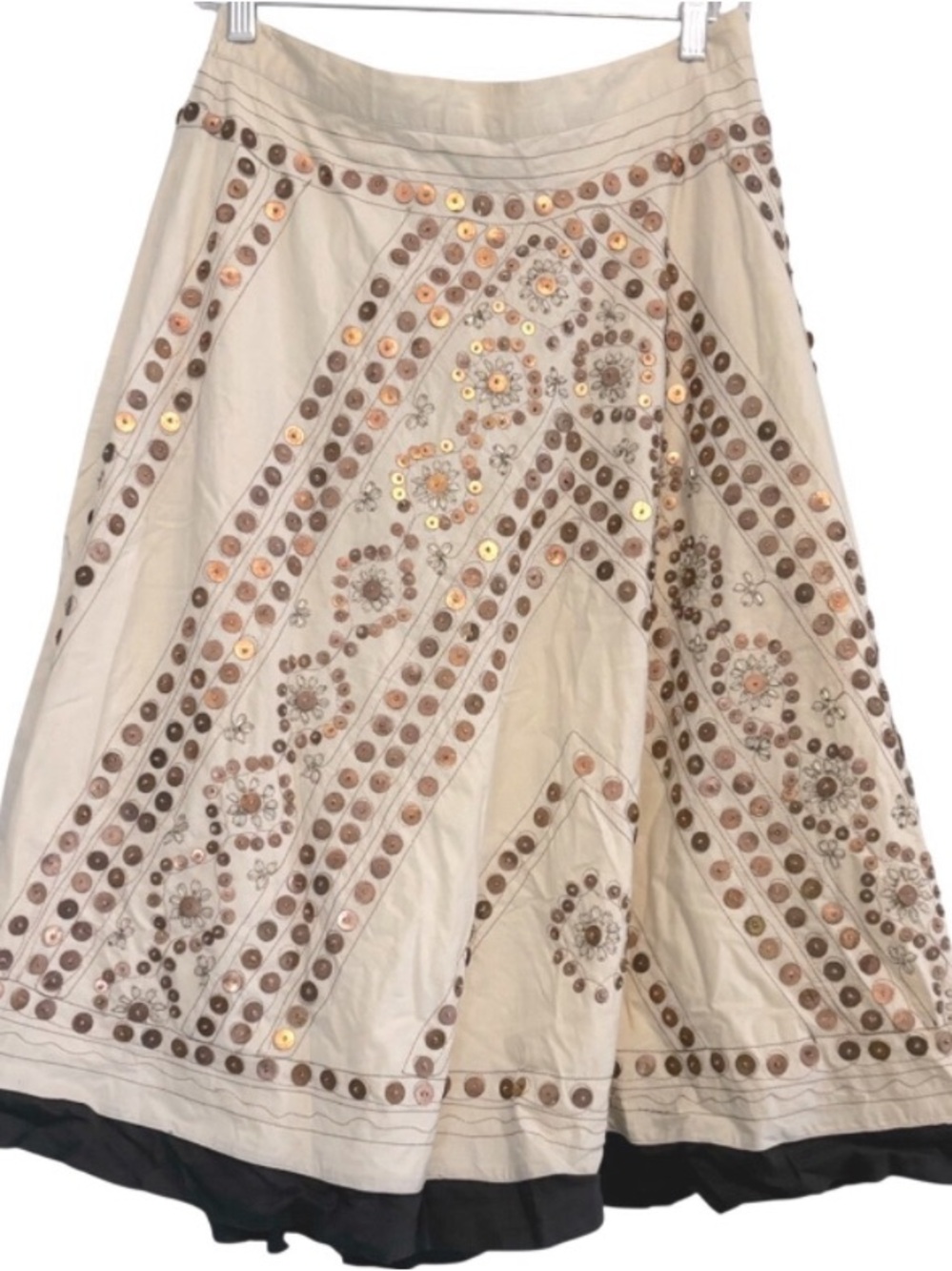 Soft Surroundings Cotton Embellished Skirt Size Medium‎ Y2K